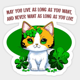 Irish Saying from the Ginger Cat Sticker